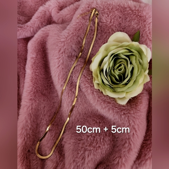 Herringbone chain 18k gold plated stainless steel - Picture 3 of 4